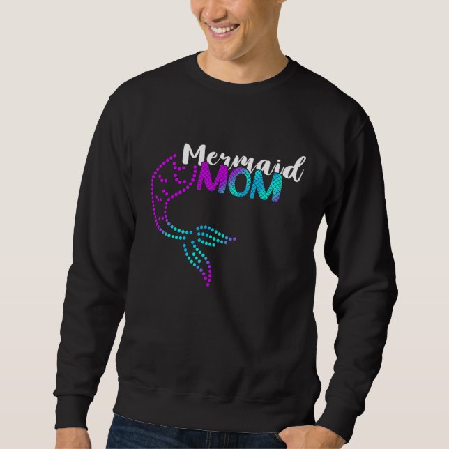 Moletom Marine Mermaid Love Mermaid Mom Tail Sea Creature  (Frente)