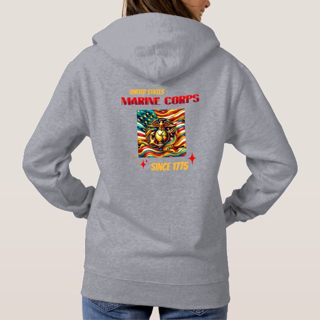 Moletom Marines Desde 1775 Hoodie (Verso)