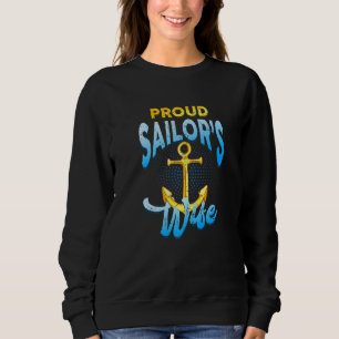 Moletom Marinheiros Orgulhosos Esposa Capitão Anchor Barco
