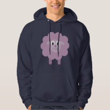 Marinho bonito Hoody dos carneiros dos desenhos