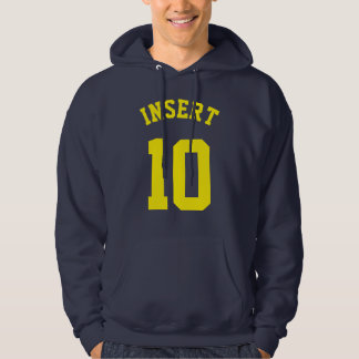 Moletom Marinho & design amarelo do jérsei dos esportes