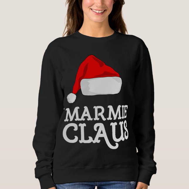 Moletom Marmie Claus Christmas Hat Family Pj Group Matchin (Frente)