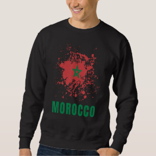 Moletom Marrocos Retro Vintage Aquarelas Esporte Bandeira
