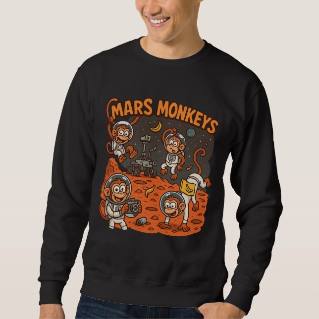 Moletom Mars Monkeys animal engraçado (Frente)