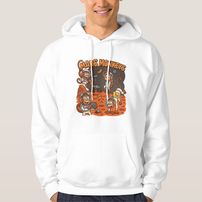 Moletom Mars Monkeys animal engraçado (Frente)