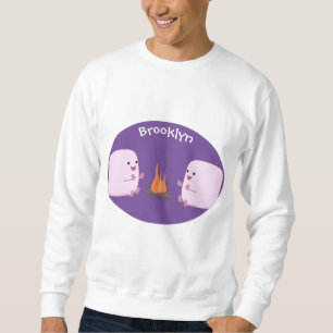 Moletom Marshmallows cor-de-rosa lindos por desenhos anima