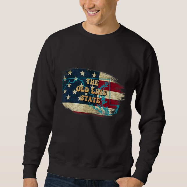 Moletom Maryland Md Us Flag Motto (Frente)
