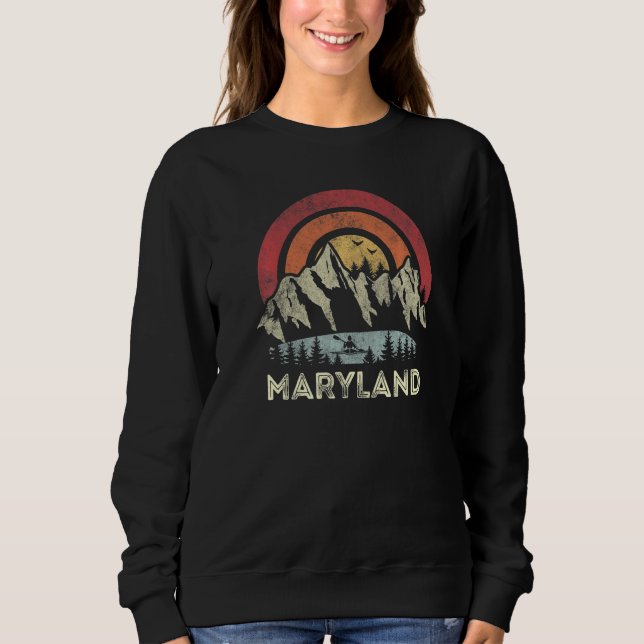 Moletom Maryland Mountain Sunset Sunrise Kayaking Lake Cam (Frente)