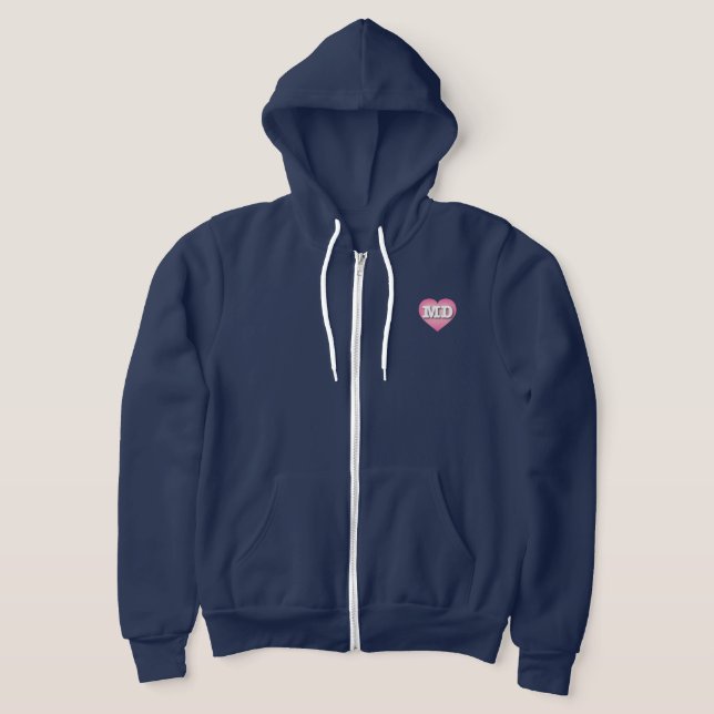 Moletom Maryland Pink Fade Heart - Eu amo MD (Postura )