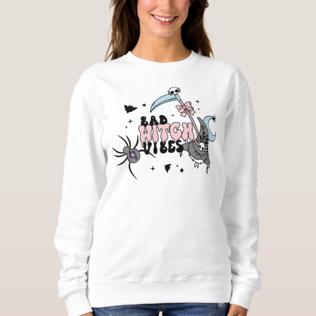 Moletom Más Bruxas Vibes - Design de Bruxas Sassy Hallowee (Frente)