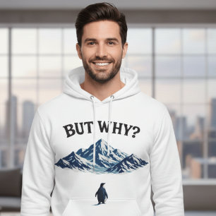 Moletom Mas Por Quê? Capuz de Pinguim – Pinguim Confuso En