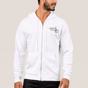 Moletom Mas Primeiro Café Zip Hoodie para Amantes de Café