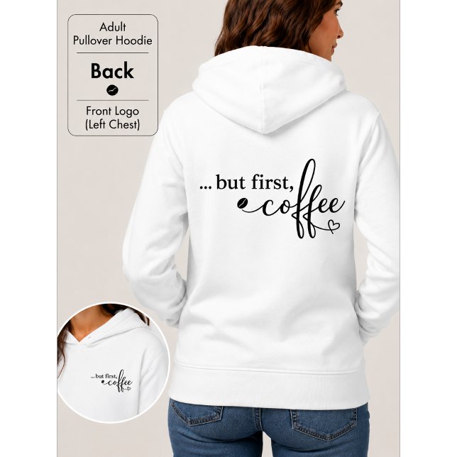 Moletom Mas Primeiro Capuz de Malha Aconchegante de Café (Criador carregado)