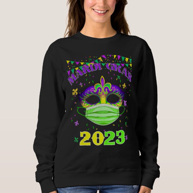 Moletom Máscara Com Máscara Mardi Gras 2023 (Frente)