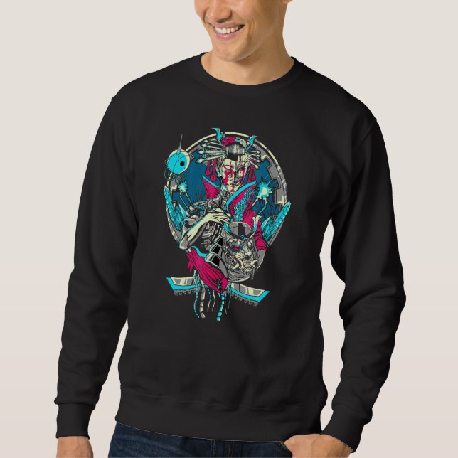 Moletom Máscara de Demônio Caveira Geisha Horror Design Ja (Frente)