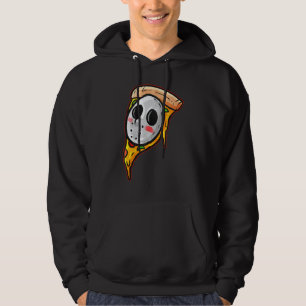 Moletom Máscara de Hockey Jason Halloween Horror e Pizza
