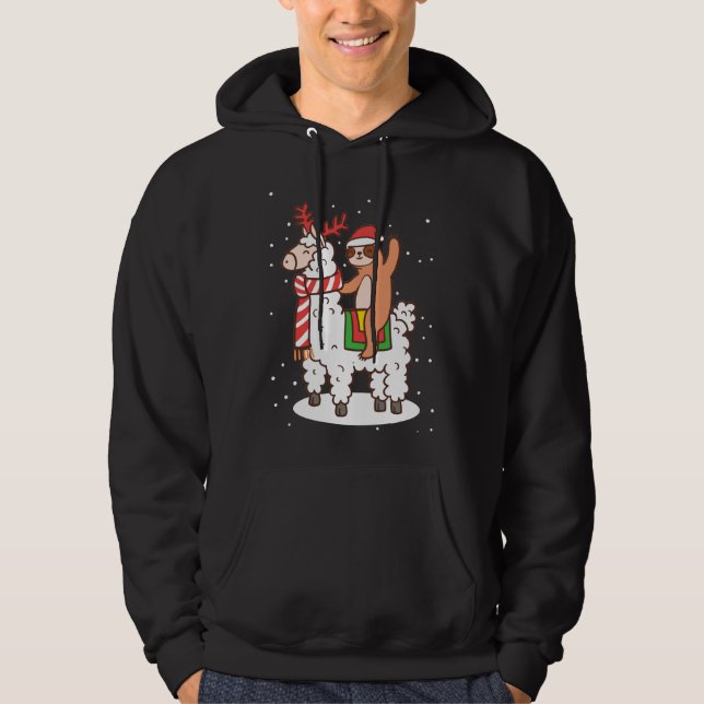 Moletom Máscara de Natal do Alpaca Sloth (Frente)