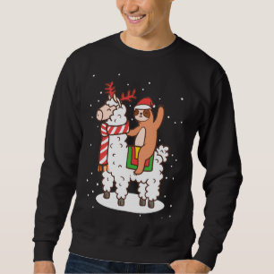 Moletom Máscara de Natal do Alpaca Sloth