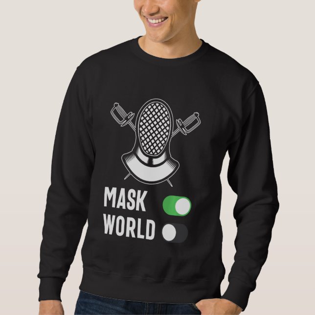 Moletom Máscara de Switch do Modo de Esgrima no Mundo Desl (Frente)