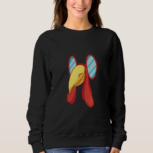 Moletom Máscara facial de peru vermelho com design de ócul (Frente)