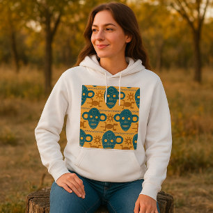 Moletom Máscara Tribal Padrão Facial Étnico Africano