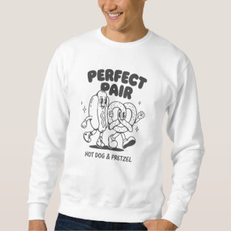 Moletom Mascote de Cachorro Quente e Pretzel Vintage - Ret
