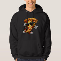 Mascote de Fatia de Pizza Legal com Óculos de Sol