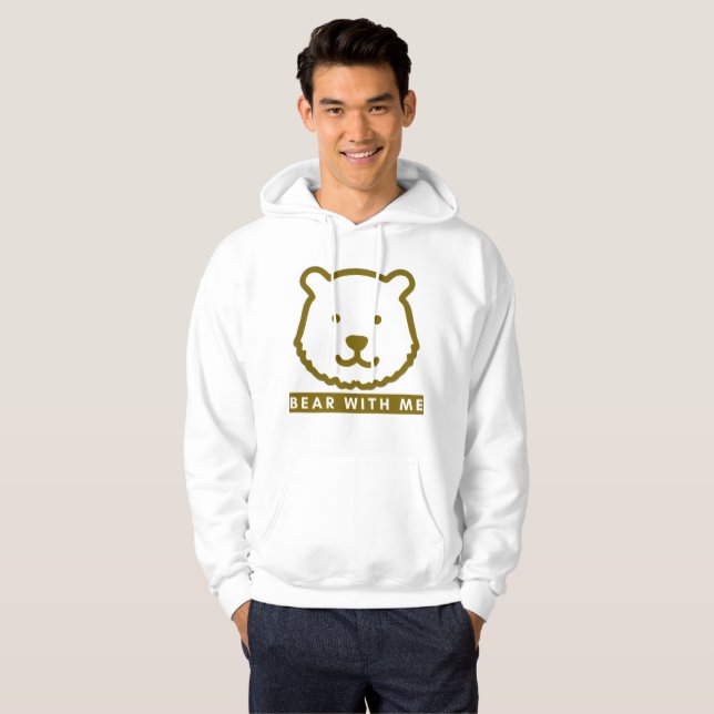Moletom Masculino Engraçado Urso Comigo | Pun do U (Frente Completa)