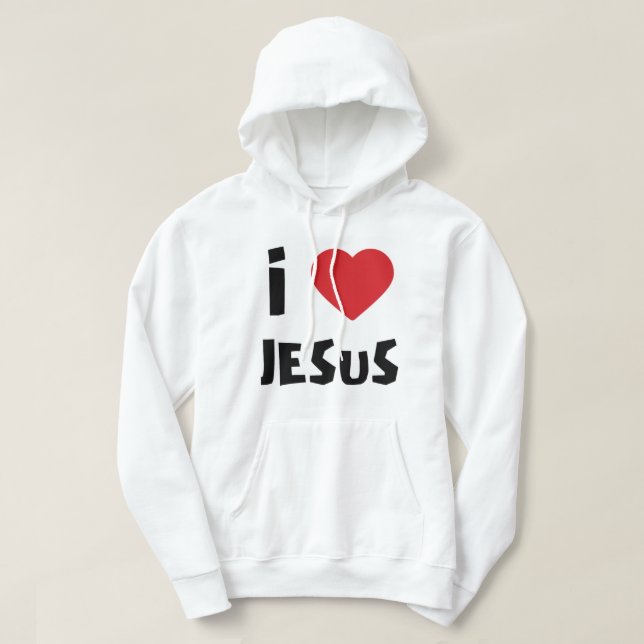 Moletom Masculino Eu amo Jesus (Frente do Design)