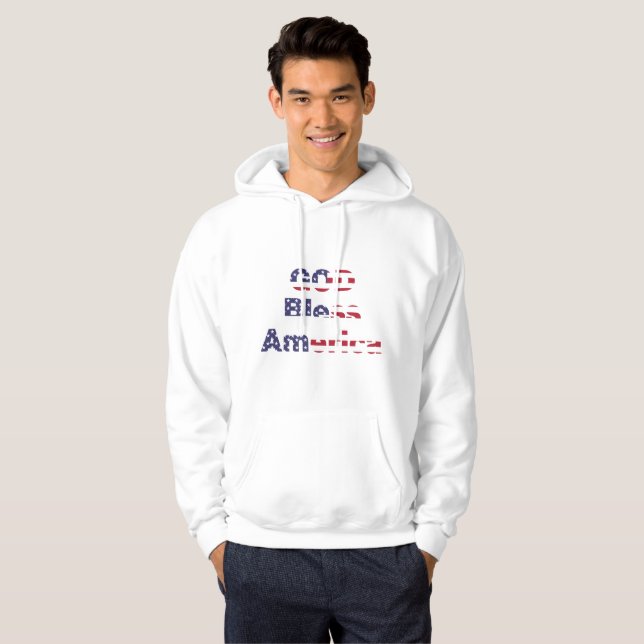 Moletom Masculino Premium Deus Abençoe a América - (Frente Completa)