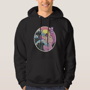 Moletom Mashup de Arte de Gato de Onda de excelente Japonê