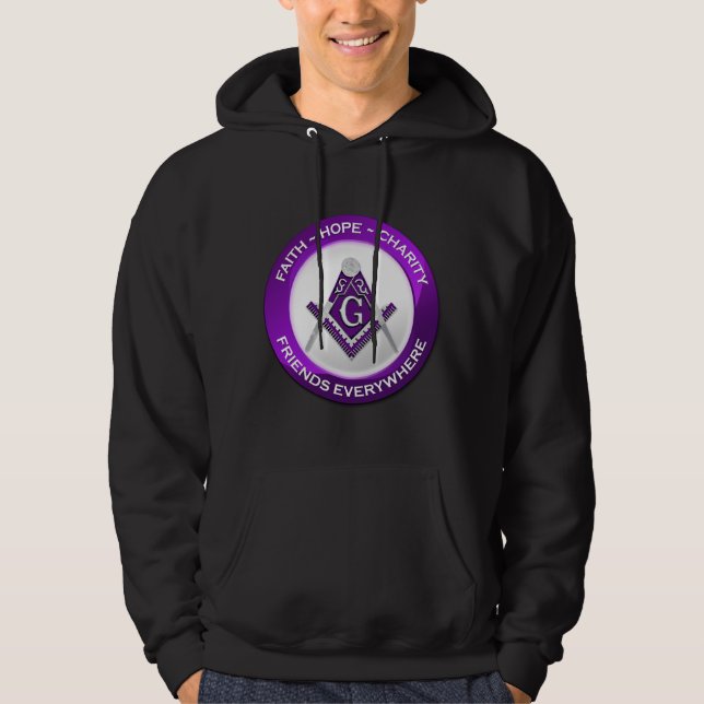 Moletom Masonic Men's Hoodie Purple (Frente)