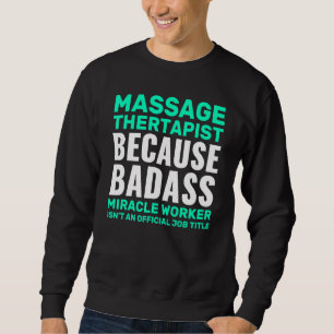 Moletom Massage Therapist cita Roupa de Terapia Física