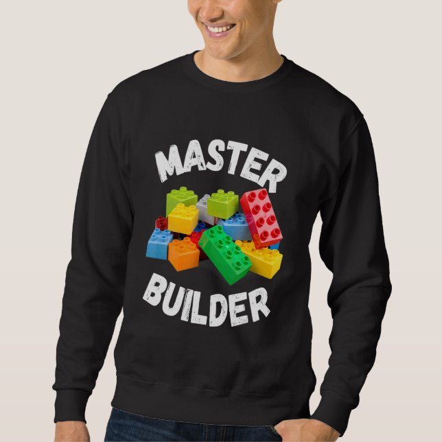 Moletom Master Builder Cute Block Building Kids 1 (Frente)