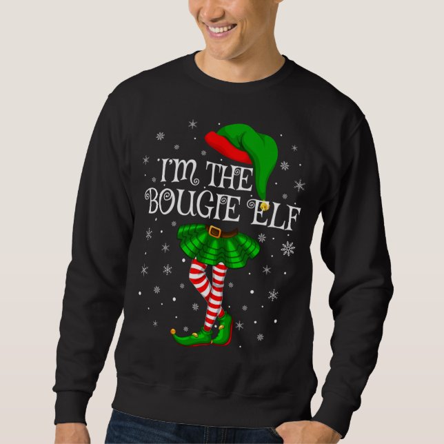 Moletom Matança de família, eu sou o Natal do Bougie Elf (Frente)