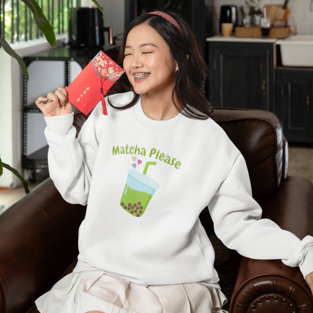 Moletom Matcha Bubble Tea (Criador carregado)
