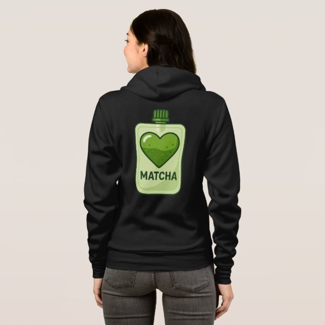 Moletom Matcha Serum Pouch com Design de Coração (Parte Traseira Completa)