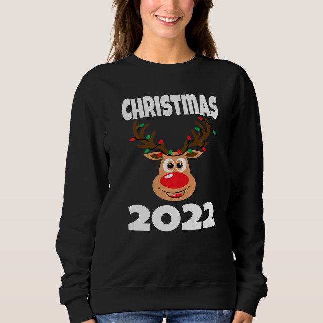 Moletom Matching Family Christmas 2022 Cute Reindeer Holid (Frente)