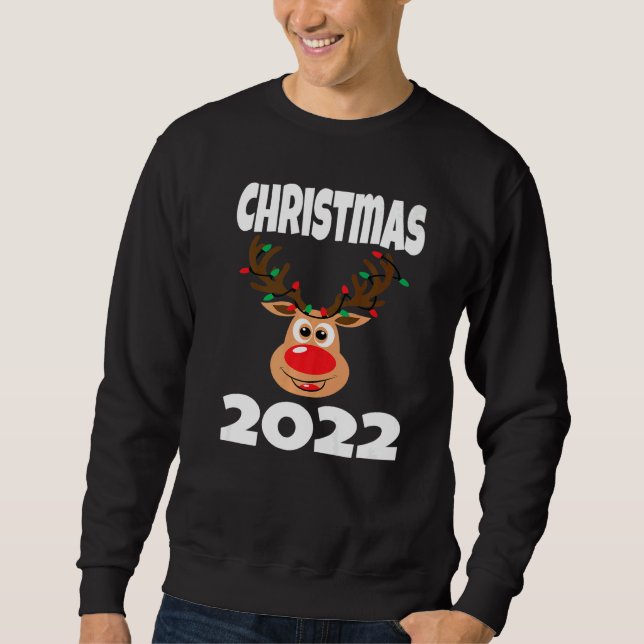 Moletom Matching Family Christmas 2022 Cute Reindeer Holid (Frente)