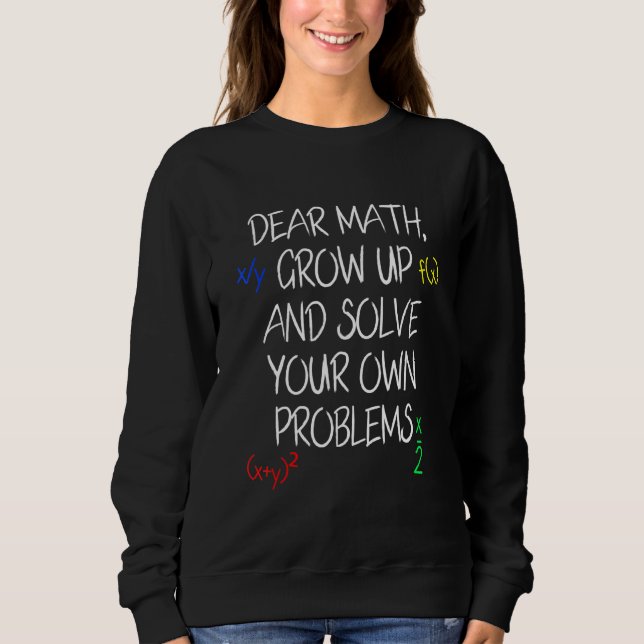 Moletom Matemática do Segundo grau de Teens (Frente)