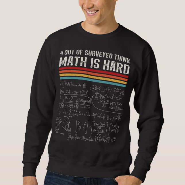 Moletom Matemática é duro Matemática trocadilhada matemáti (Frente)
