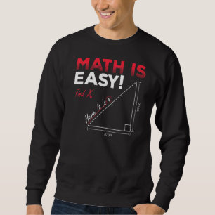 Moletom Matemática é fácil encontrar X aqui é Geometria En