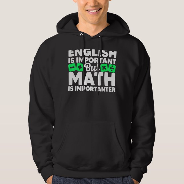 Moletom Matemática é importante para o estudante Pun Matem (Frente)