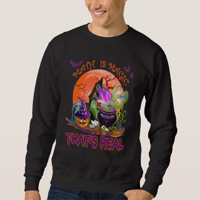 Moletom Matemática É Magia Que É Real  Matemática Hallowee (Frente)