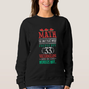 Moletom Matemática E Melancia dizendo Cálculo