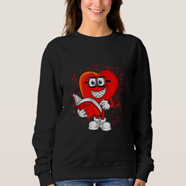 Moletom Matemática é meu amor Cardíaco Formas de Matemátic (Frente)