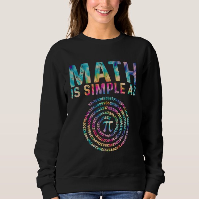 Moletom Matemática é Simples como Pi  Pi Feliz Dia do Pi (Frente)
