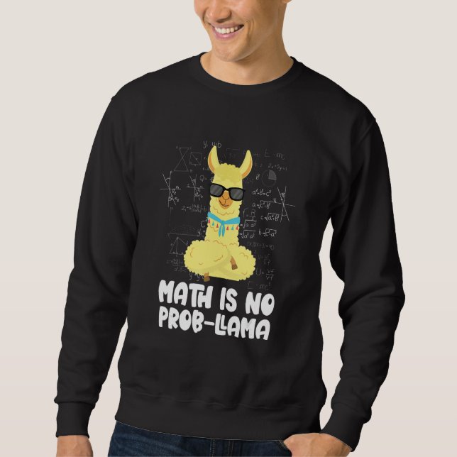 Moletom Matemática Não É Prob Llama Animal Alpaca Matemáti (Frente)