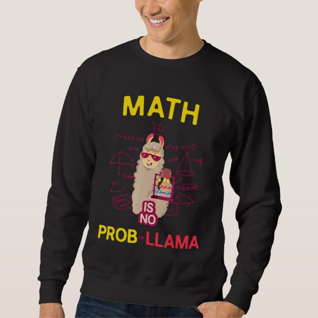 Moletom Matemática não é Prob Llama Math Lovers e Llama (Frente)