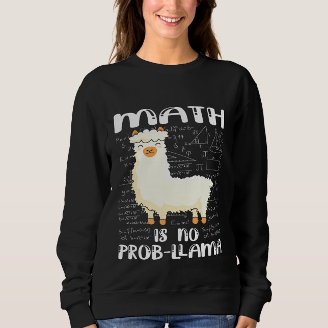Moletom Matemática Não É Prob Llama Math Pun Design (Frente)